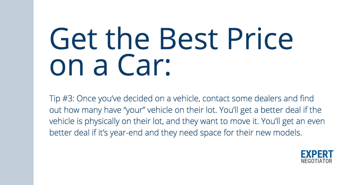 How to get the best price on a car